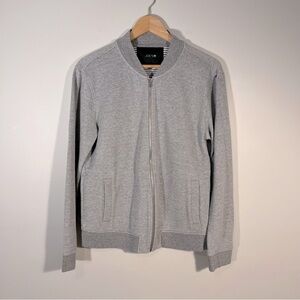 Joe’s Gray Zip Up Bomber Sweater Jacket Lined Men’s Size Medium
